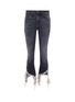 Main View - Click To Enlarge - R13 - 'Kick Fit' shredded flared cuff jeans