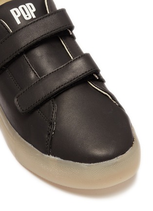Detail View - Click To Enlarge - POP SHOES - 'St Laurent' LED midsole leather kids sneakers