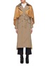 Main View - Click To Enlarge - KIMHĒKIM - 'Charlotte' belted satin drape panel twill trench coat