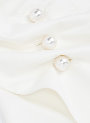  - KIMHĒKIM - 'Venus' faux pearl button gathered drape wrap skirt