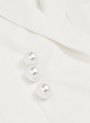  - KIMHĒKIM - 'Venus' faux pearl button gathered drape wrap blazer