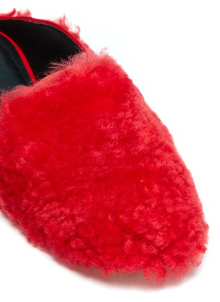 Detail View - Click To Enlarge - TIBI - 'Cecil' shearling loafer slides