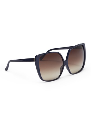 Figure View - Click To Enlarge - LINDA FARROW - Oversized acetate square sunglasses
