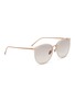 Figure View - Click To Enlarge - LINDA FARROW - Acetate front oversized metal round sunglasses