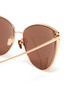 Detail View - Click To Enlarge - LINDA FARROW - Large metal cage frame cateye sunglasses