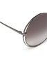 Detail View - Click To Enlarge - LINDA FARROW - Cutout front metal round sunglasses
