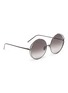 Figure View - Click To Enlarge - LINDA FARROW - Cutout front metal round sunglasses
