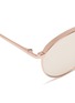 Detail View - Click To Enlarge - LINDA FARROW - Metal oval sunglasses