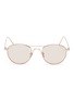 Main View - Click To Enlarge - LINDA FARROW - Metal oval sunglasses