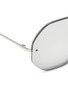 Detail View - Click To Enlarge - LINDA FARROW - Mirror oversized metal hexagon frame sunglasses