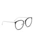 Figure View - Click To Enlarge - LINDA FARROW - Acetate rim oversized metal round optical glasses