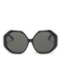 Main View - Click To Enlarge - LINDA FARROW - Oversized acetate hexagon frame sunglasses
