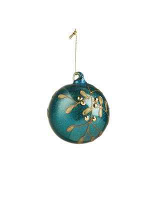 Main View - Click To Enlarge - SHISHI - Bead leaf glitter glass small Christmas ornament