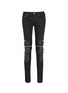 Main View - Click To Enlarge - SAINT LAURENT - Leather knee guard motocross jeans