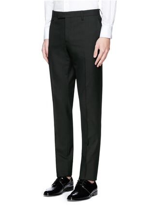 Detail View - Click To Enlarge - SAINT LAURENT - Notched lapel wool hopsack suit