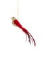 Main View - Click To Enlarge - SHISHI - Feather glitter bird small Christmas ornament — Red/Gold