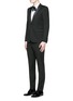 Figure View - Click To Enlarge - SAINT LAURENT - Satin peak lapel virgin wool tuxedo suit