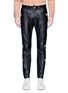 Main View - Click To Enlarge - SAINT LAURENT - Textured panel stud leather pants