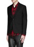 Front View - Click To Enlarge - SAINT LAURENT - Triangle jacquard wool twill blazer