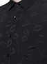 Detail View - Click To Enlarge - SAINT LAURENT - Lip jacquard crepe shirt