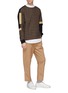 Figure View - Click To Enlarge - FFIXXED STUDIOS - Colourblock tartan plaid patchwork sweatshirt