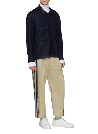 Figure View - Click To Enlarge - FFIXXED STUDIOS - 'Double' tartan plaid outseam twill pants