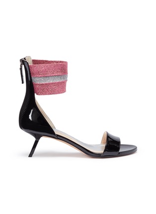 Main View - Click To Enlarge - ALCHIMIA DI BALLIN - 'Alaya' slanted heel ankle band patent leather sandals