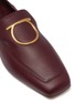 Detail View - Click To Enlarge - SALVATORE FERRAGAMO - 'Lana' mirror heel Gancini embellished leather step-in loafers