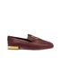 Main View - Click To Enlarge - SALVATORE FERRAGAMO - 'Lana' mirror heel Gancini embellished leather step-in loafers