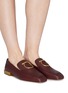 Figure View - Click To Enlarge - SALVATORE FERRAGAMO - 'Lana' mirror heel Gancini embellished leather step-in loafers