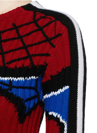 Detail View - Click To Enlarge - VALENTINO GARAVANI - 'Super-H' Spiderman intarsia wool sweater