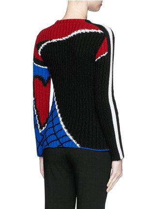 Back View - Click To Enlarge - VALENTINO GARAVANI - 'Super-H' Spiderman intarsia wool sweater