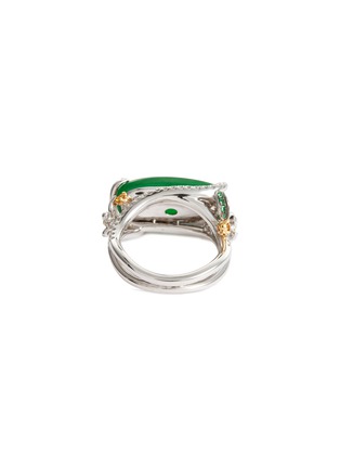 Figure View - Click To Enlarge - SAMUEL KUNG - Diamond garnet jadeite 18k gold ring