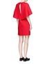 Figure View - Click To Enlarge - VALENTINO GARAVANI - Bow cape open back crepe couture dress