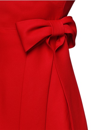 Detail View - Click To Enlarge - VALENTINO GARAVANI - Long bow silk gazar A-line dress