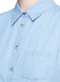 Detail View - Click To Enlarge - EQUIPMENT - 'Mina Tie Front' sleeveless chambray shirt
