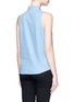 Back View - Click To Enlarge - EQUIPMENT - 'Mina Tie Front' sleeveless chambray shirt
