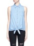 Main View - Click To Enlarge - EQUIPMENT - 'Mina Tie Front' sleeveless chambray shirt