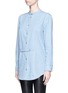 Front View - Click To Enlarge - EQUIPMENT - 'Mandel' cotton chambray shirt