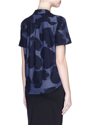 Back View - Click To Enlarge - EQUIPMENT - 'Keira Tie Front' heart print shirt
