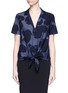 Main View - Click To Enlarge - EQUIPMENT - 'Keira Tie Front' heart print shirt