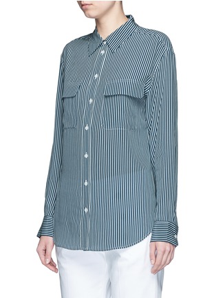 Front View - Click To Enlarge - EQUIPMENT - 'Signature' stripe silk shirt