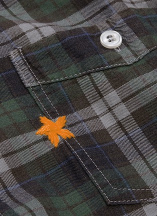  - THE EDITOR - Star embroidered tartan plaid shirt