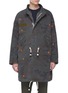 Main View - Click To Enlarge - THE EDITOR - Star embroidered camouflage print twill parka