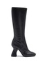 Main View - Click To Enlarge - DRIES VAN NOTEN - Curved heel leather knee high boots