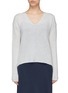 Main View - Click To Enlarge - CRUSH COLLECTION - Heart intarsia cashmere-Mulberry silk sweater