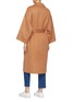 Back View - Click To Enlarge - CRUSH COLLECTION - Belted cashmere blend melton robe coat