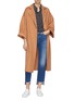 Figure View - Click To Enlarge - CRUSH COLLECTION - Belted cashmere blend melton robe coat