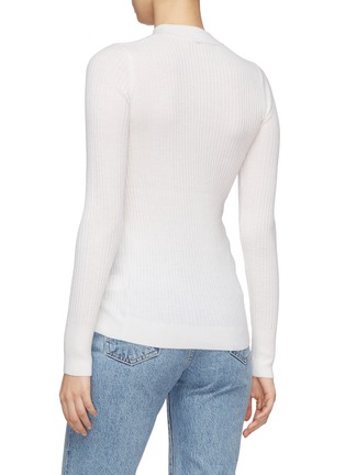 Back View - Click To Enlarge - CRUSH COLLECTION - Split hem twist cashmere rib knit sweater