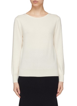 Main View - Click To Enlarge - CRUSH COLLECTION - Button V-back cashmere sweater